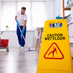 Professional cleaning supplies used on an end of lease clean